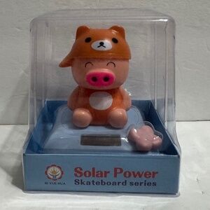 Solar power piggy on orange hat,New